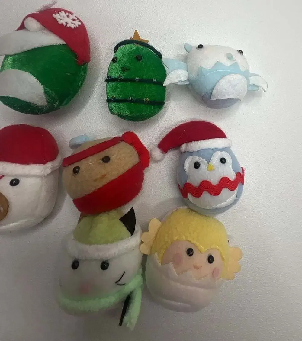 Squishmallows Classic Holiday Squad Ornament 8-Piece Plush Set